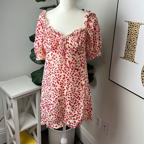 Red Dress Boutique Dresses & Skirts - Red Poppy Puff Sleeve Dress